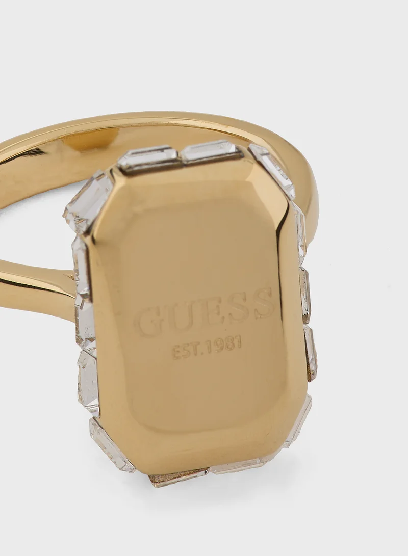GUESS Logo Detail Single Ring
