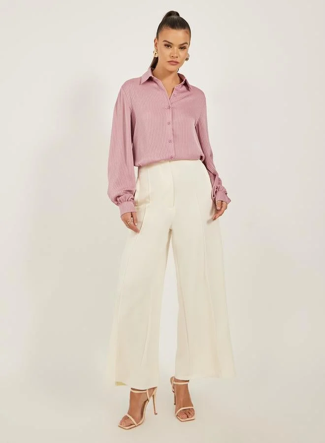 Styli Striped Balloon Sleeve Regular Fit Shirt