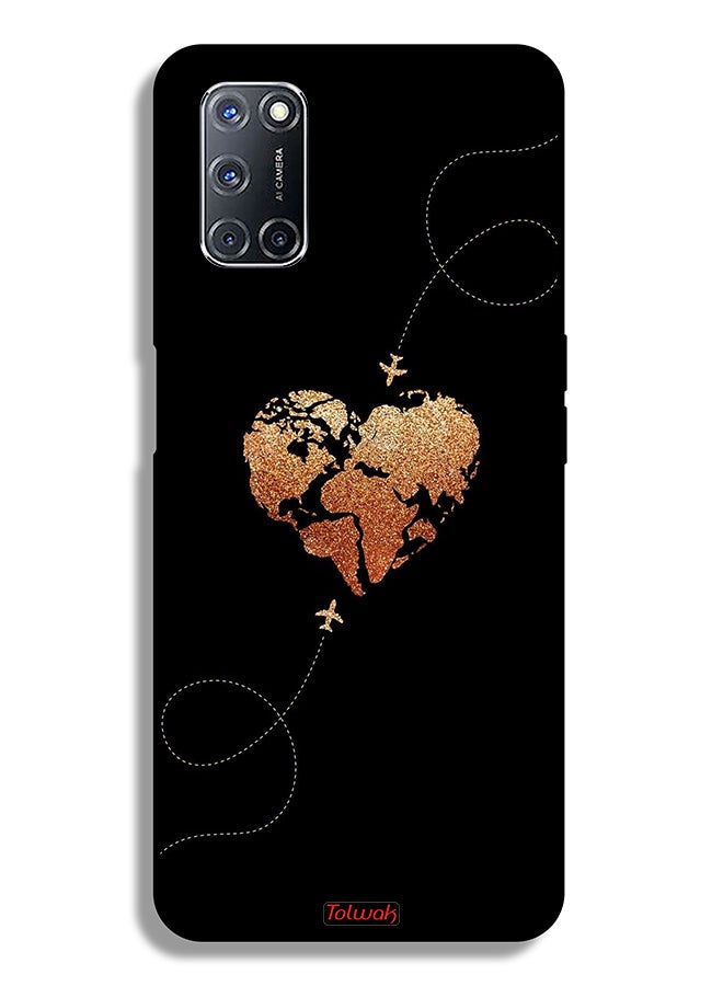 Tolwak Oppo A52 Protective Case Cover Airplanes Touching Heart - Image 1