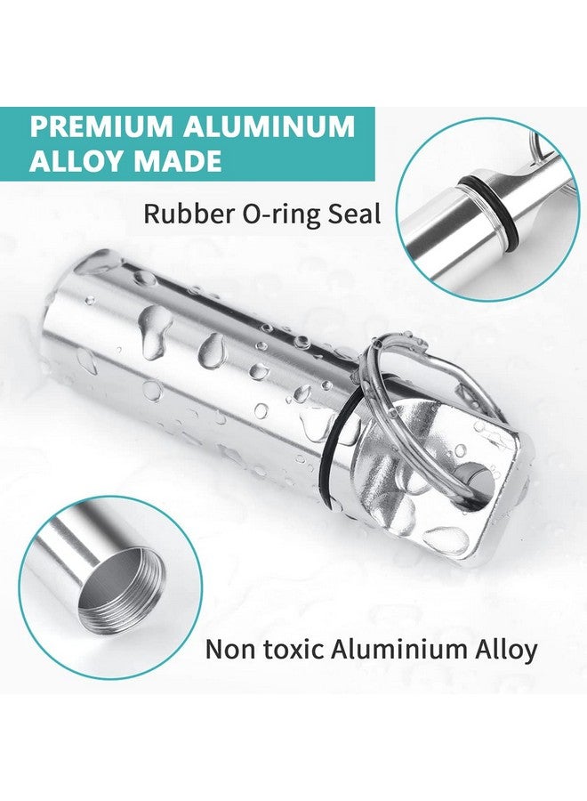 HANNEA® 3PCS Aluminum Keychain Medication Pill Box, Waterproof Mini Metal Pill Holder Medicine Bottle for Outdoor, Travel, Camping - Image 4