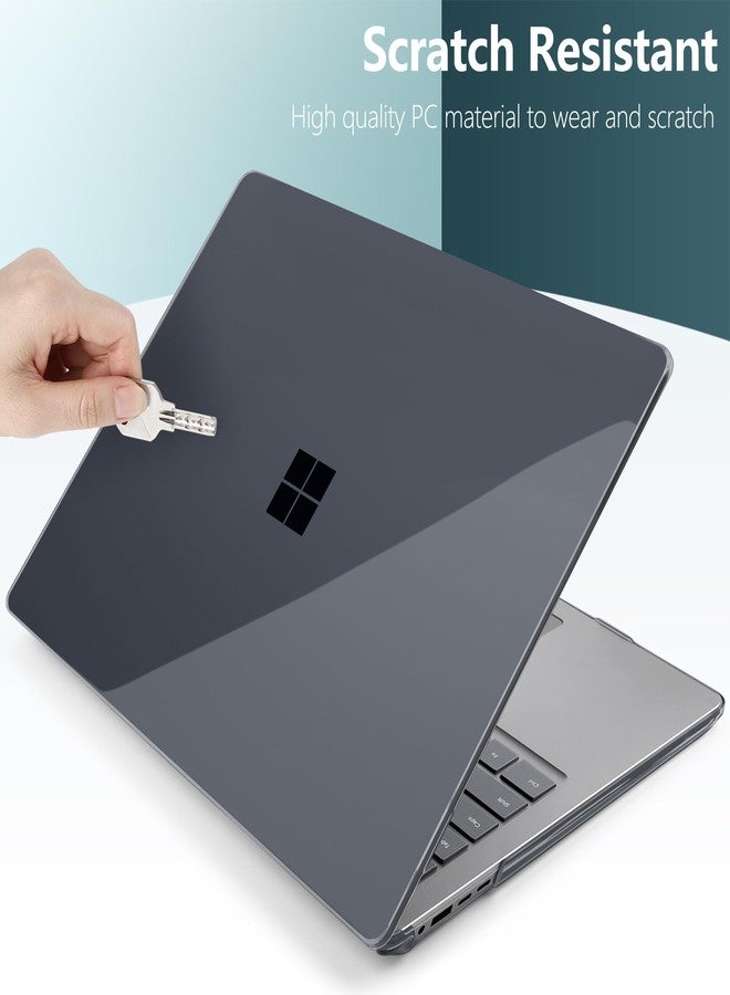 Batianda Crystal Case for Microsoft Surface Laptop 15-inch Touchscreen Copilot+ PC 2024 (7th Ed) Lightweight Durable Scratch-Resistant Easy Install, with Keyboard Cover & Screen Protector, Black - Image 5