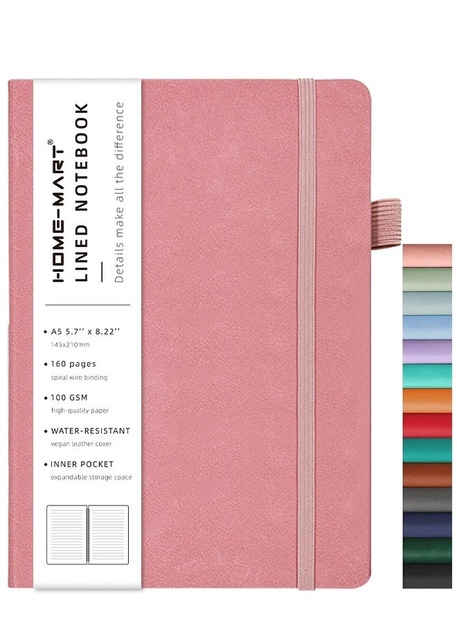 HOME-MART A5 Dotted Journal Notebook, 80 Sheets / 160 Pages, 215mm X 150mm Medium Size, 100 GSM Thick Paper, Hardcover- Perfect for Bullet Journaling, Sketching & Note-Taking