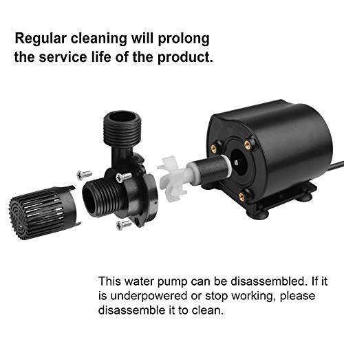 MOUNTAIN_ARK DC 12V Submersible Water Pump for Aquarium, Pond, Fountain, Adjustable Power, Max 210 GPH - Image 4