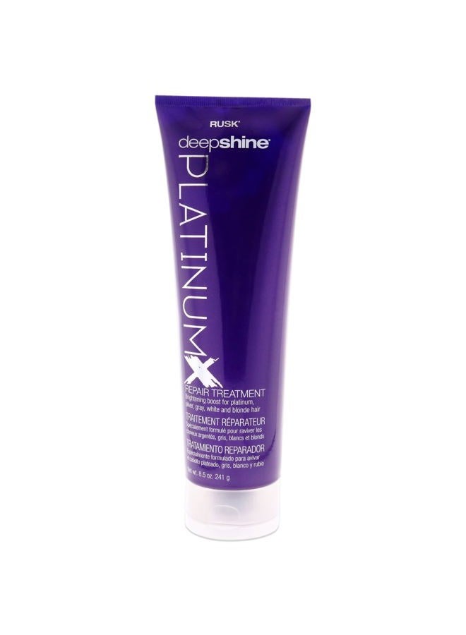 Rusk Deepshine PlatinumX Repair Treatment, Repairs and Moisturizes Chemically Treated or Damaged Hair, Adds Shine to Platinum, Blonde, Gray, and Silver Hair, 8.5 oz - Image 1
