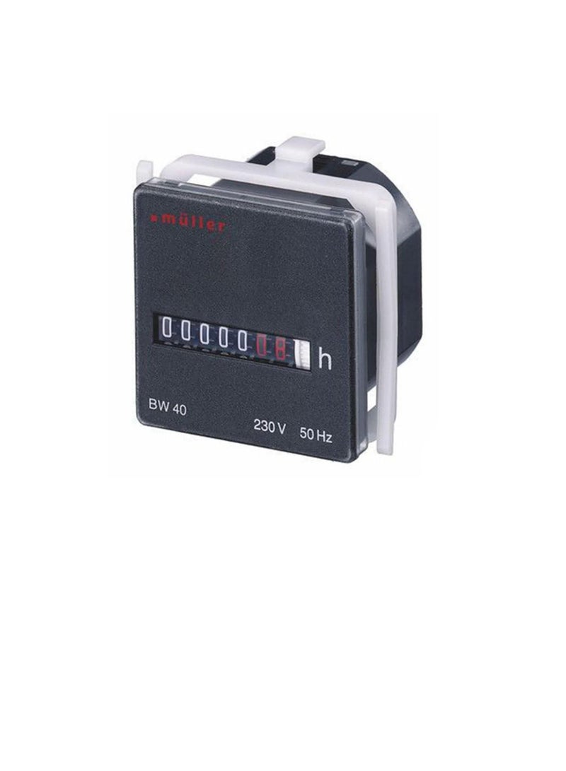 Muller Hour Counter Analog 115VAC 48x48mm Panel Mounted BW40.18 - Image 2