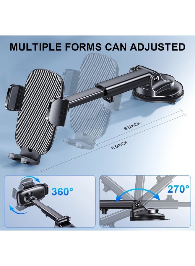 GUWEZ Phone Holder Car Mount for iPhone[Powerful Suction]Phone Mount for Car Dashboard Windshield Air Vent Universal Accessories[Thick Cases Friendly]Automobile Cell Phone Holder Fit iPhone Smartphone - Image 3