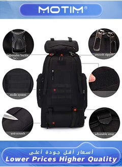 Black Backpack Multifunctional Oxford Hiking Backpack Large Capacity Waterproof Travel Bag Outdoor Sport Bag for Men and Women - pzsku/Z8B16ED9FDF543361D662Z/45/_/1712039271/50016480-d99b-4551-be3b-76b5cdaa854b