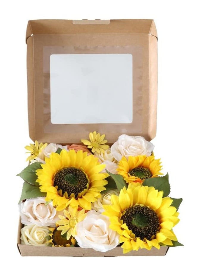 GT-Wheel Artificial Flowers Combo Box Silk Fake Faux Flower Centerpieces for DIY Wedding Cake Topper Floral Arrangements  - Image 5