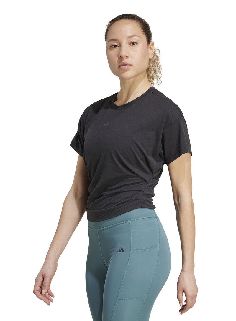 اديداس تيشيرت تدريب للنساء أسود - Image 1