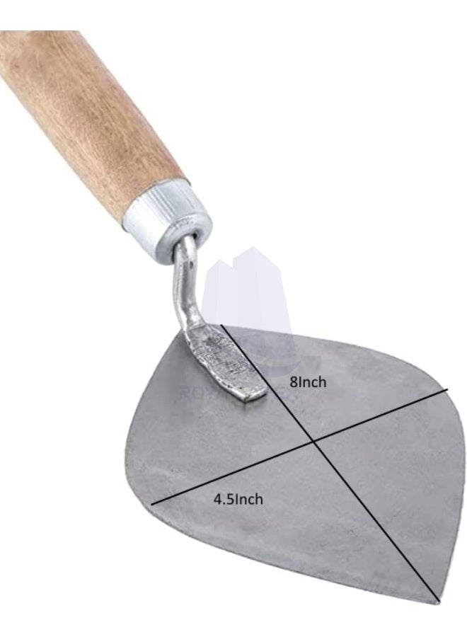 Royal Apex Masonry Plastering Trowel With Wooden Handle Metal Blade For Multi-Purpose 8Inch - Image 2