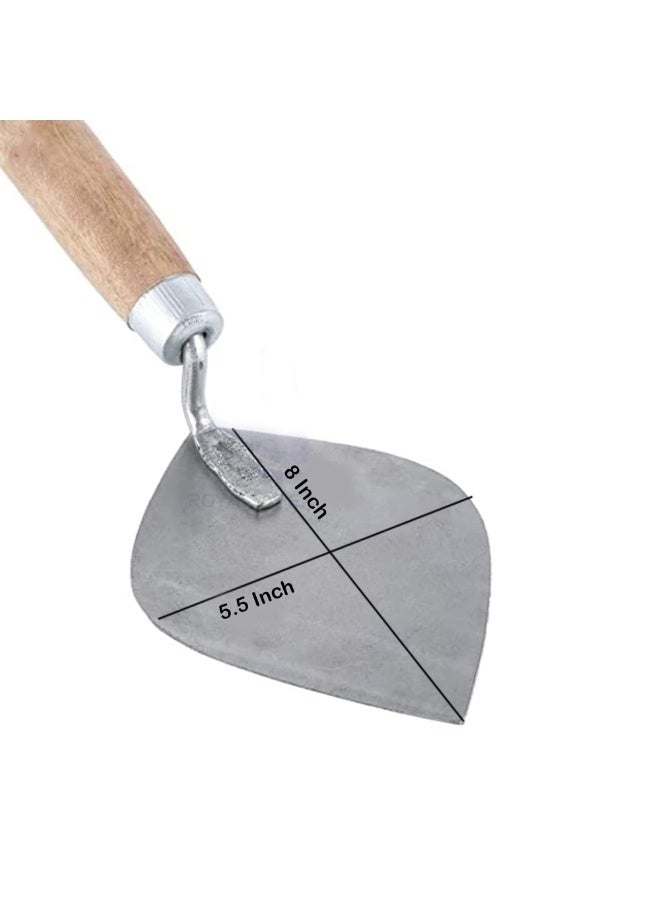 Royal Apex Masonry Plastering Trowel With Wooden Handle Metal Blade For Multi-Purpose 8Inch - Image 2