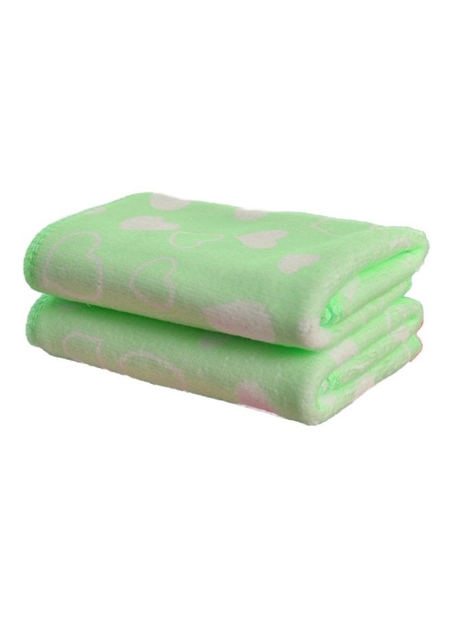 NIBEMINENT 2-Piece Fast Drying Magic Bath Towel Green 70cm - Image 1