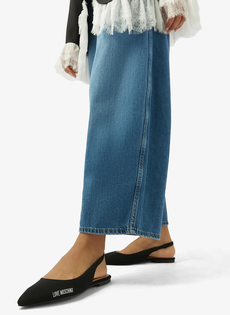 Love Moschino  Rubber Logo Ballerinas for Women | Best Price UAE