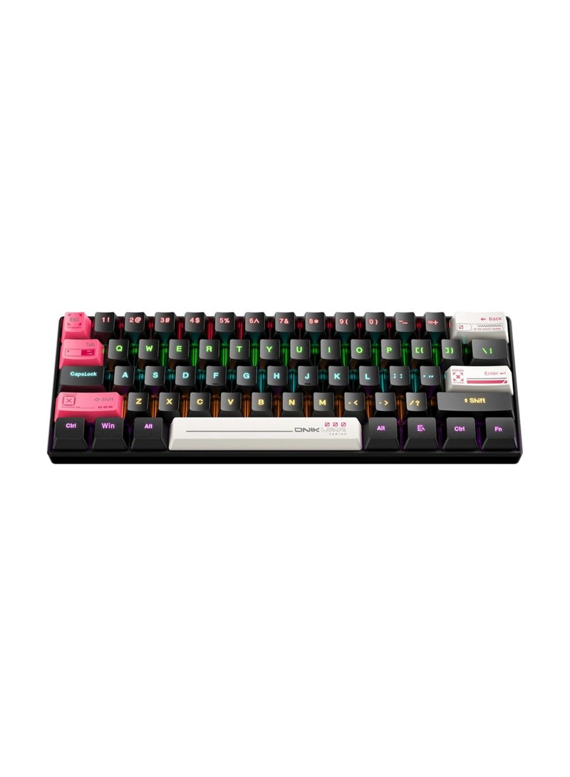 ONIKUMA G55 Mechanical Gaming Keyboard, 61 Keys, RGB Layout, Wired LED Backlit, for PC and Laptop - Image 1