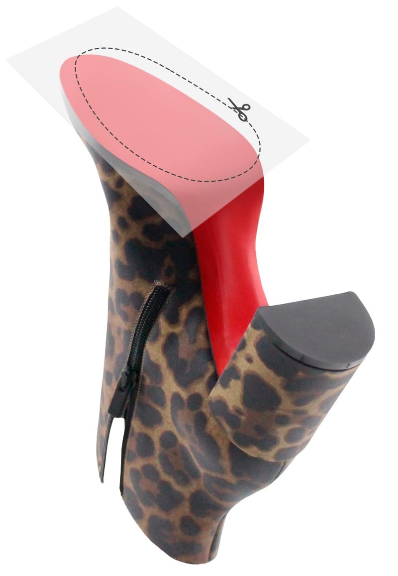 Sole Guard Shoe Sole Protector for Louboutin and Luxury High Heels, Flats, Mules, Boots, Preserves Red Bottoms, Self Adhesive Non Slip 5x8.5 Inch Premium Clear, Large, 6 Pack - Image 1