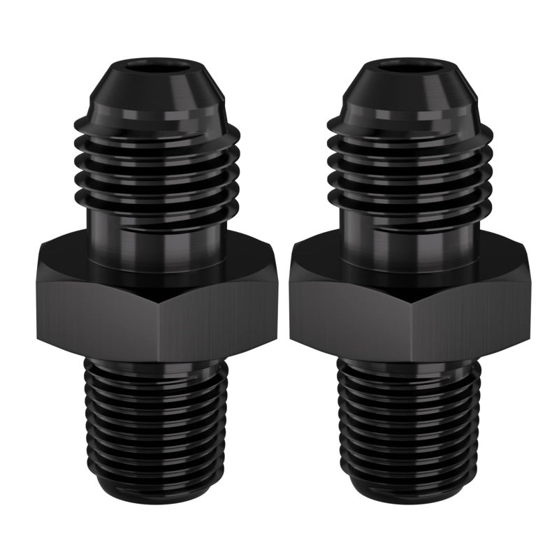 APIELE 4AN Male Flare to 18 NPT Black Aluminium Straight Fitting Adapter 2PCS STL4AN18NPT - Image 2