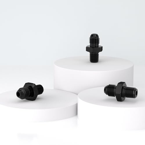 APIELE 4AN Male Flare to 18 NPT Black Aluminium Straight Fitting Adapter 2PCS STL4AN18NPT - Image 5