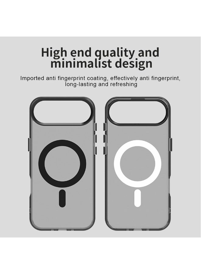 دينكس جراب ماجسيف فاخر غير لامع لهاتف آيفون 17 إير، غطاء مغناطيسي نحيف مقاوم للصدمات، (أسود) - Image 4