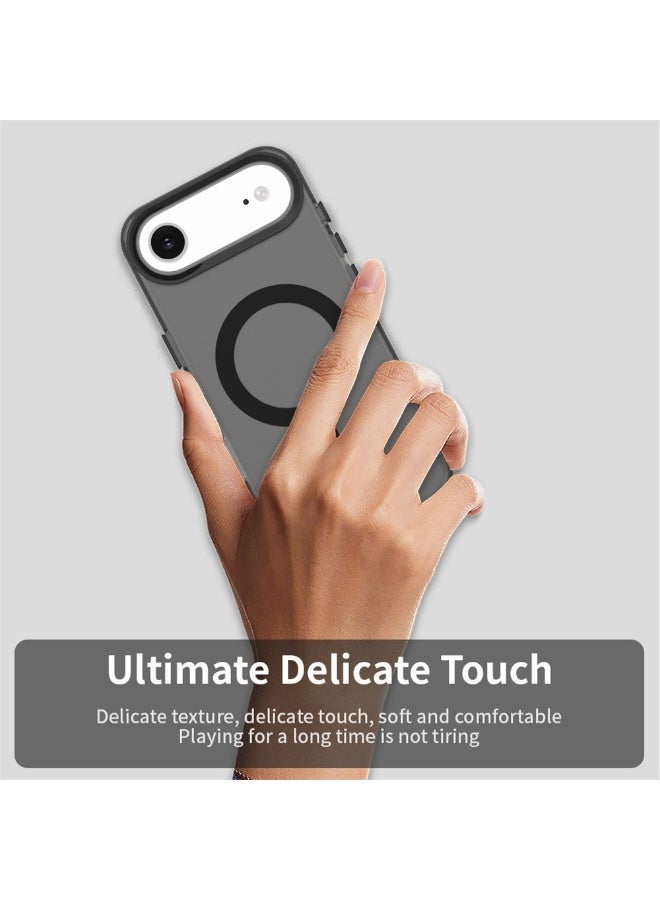 دينكس جراب ماجسيف فاخر غير لامع لهاتف آيفون 17 إير، غطاء مغناطيسي نحيف مقاوم للصدمات، (أسود) - Image 5