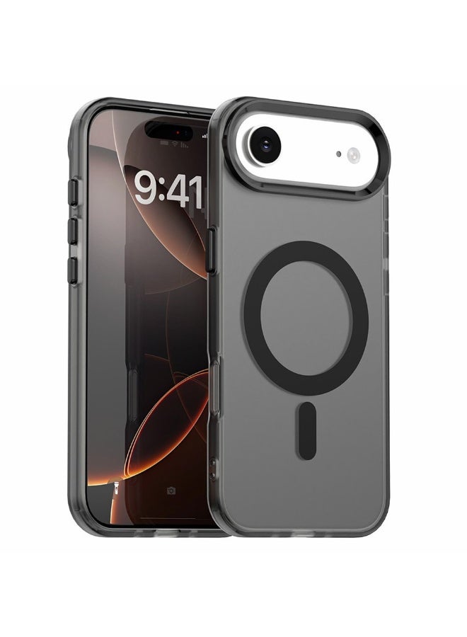 دينكس جراب ماجسيف فاخر غير لامع لهاتف آيفون 17 إير، غطاء مغناطيسي نحيف مقاوم للصدمات، (أسود) - Image 1