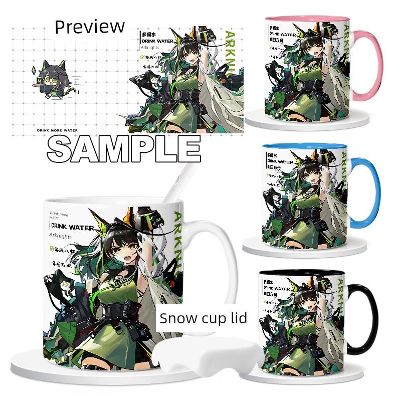 Arknights Mon3tr merchandise cute Q version mug drinking cup coffee cup dormitory home work cup - Image 2