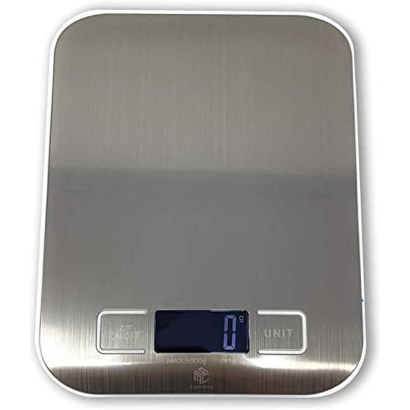 MSC Kitchen Scales 10kg MSC Digital Electronic Coffee Weighing Scale for Cooking Baking HighPrecision Food Jewelry Weight Scales LCD Display Multifunctional Tare Feature Stainless Steel 10kgAAA