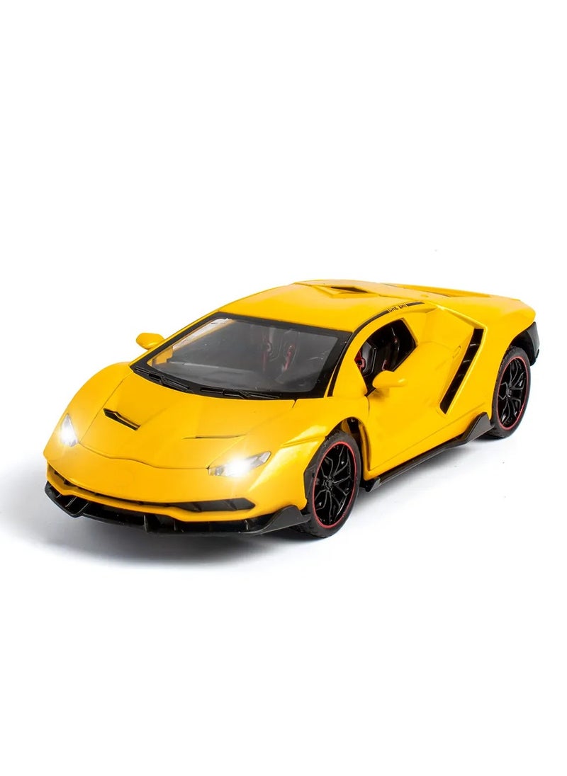 Toyland 1:24 Scale Die-Cast Sports Car Model with Scissor Doors, Lights, Sounds & Pull-Back Action  - Image 1