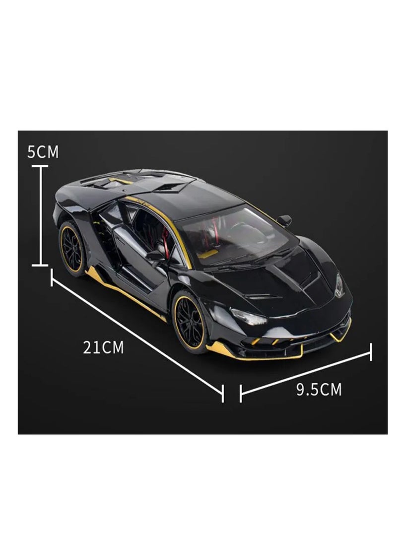 Toyland 1:24 Scale Die-Cast Sports Car Model with Scissor Doors, Lights, Sounds & Pull-Back Action  - Image 4
