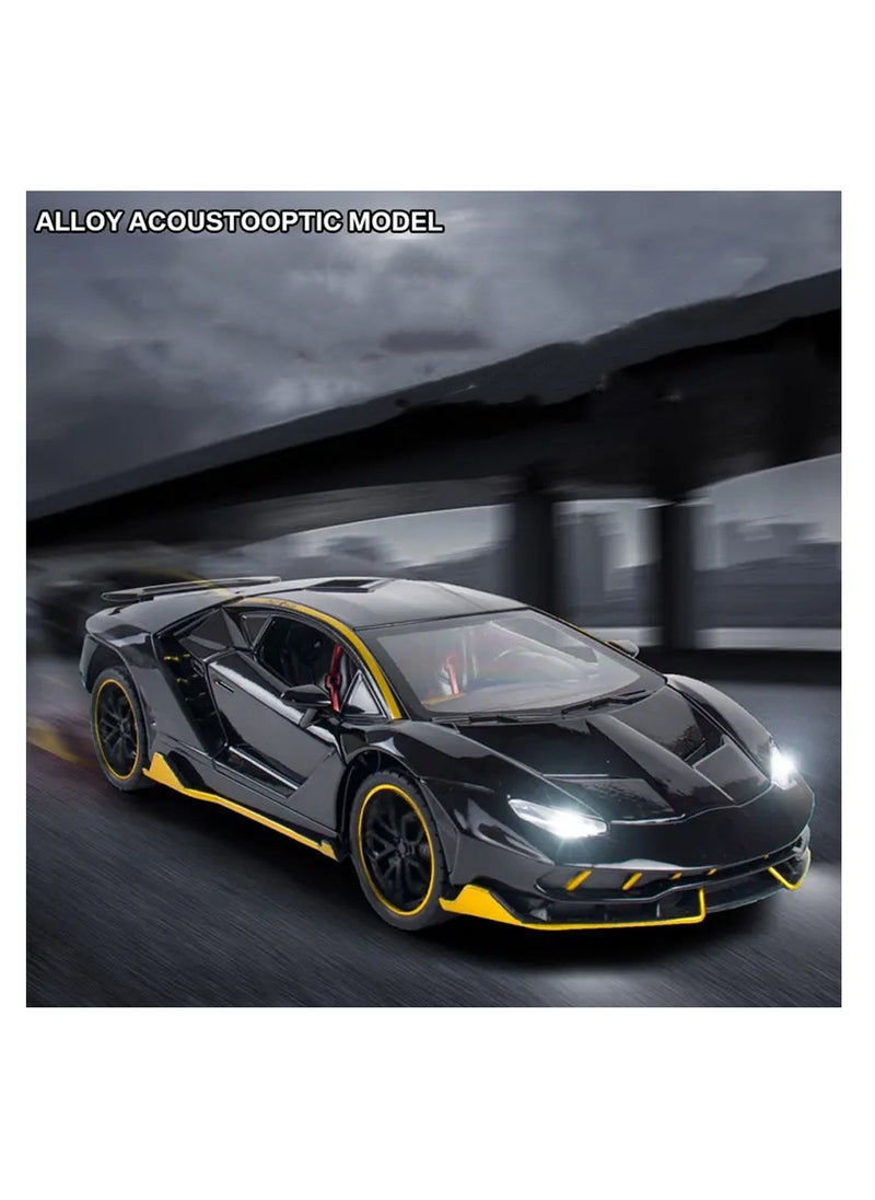 Toyland 1:24 Scale Die-Cast Sports Car Model with Scissor Doors, Lights, Sounds & Pull-Back Action  - Image 3