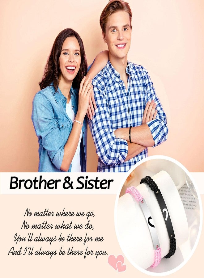 UPROMI Brother Gifts from Sister Bracelets Christmas Fathers' Day Birthday Gifts for Adult Older Big Little Brother Sister - Image 2
