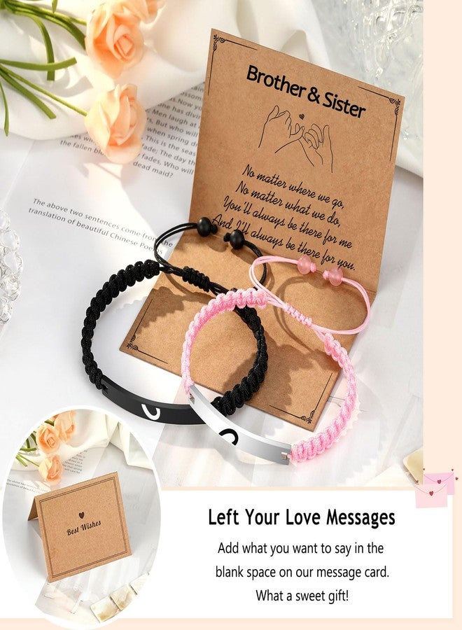UPROMI Brother Gifts from Sister Bracelets Christmas Fathers' Day Birthday Gifts for Adult Older Big Little Brother Sister - Image 5