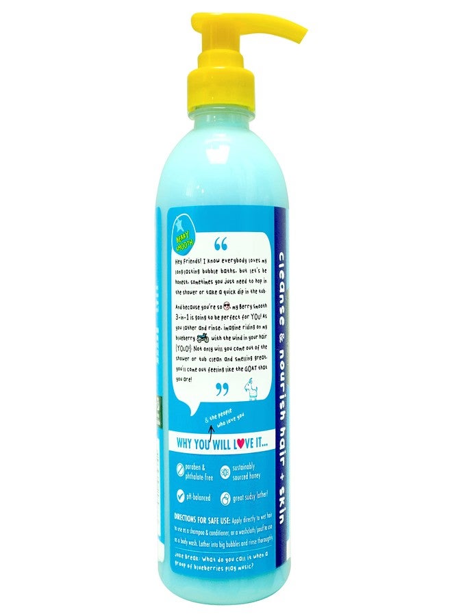 Mr. Bubble Berry Smooth 3-in-1 Body Wash, Shampoo & Conditioner Plus Honey Moisturize and Smooth Hair and Body 3-Pack - Image 2