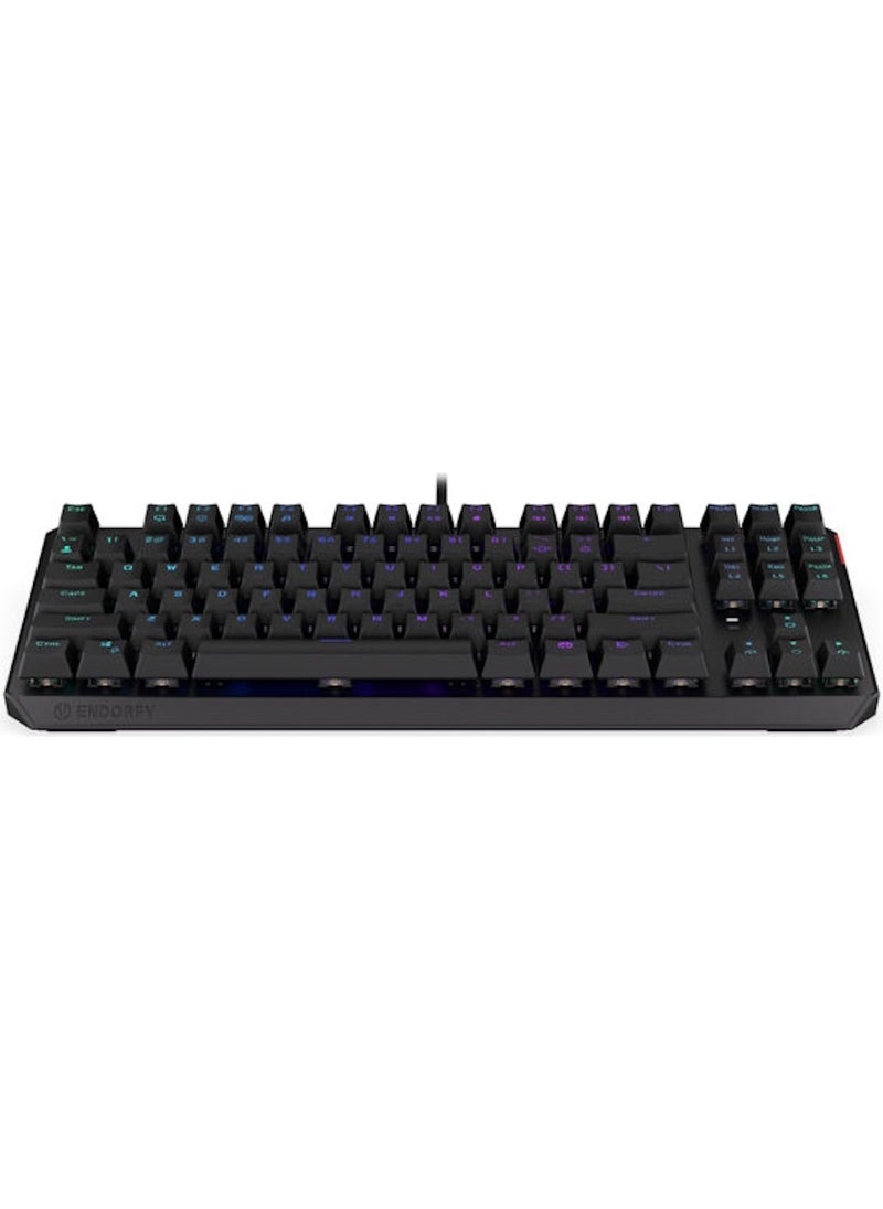 Endorfy Thock TKL Kailh Red Switch RGB Turkish Mechanical Wired Black Gaming Keyboard (EY5A003)  - Image 5