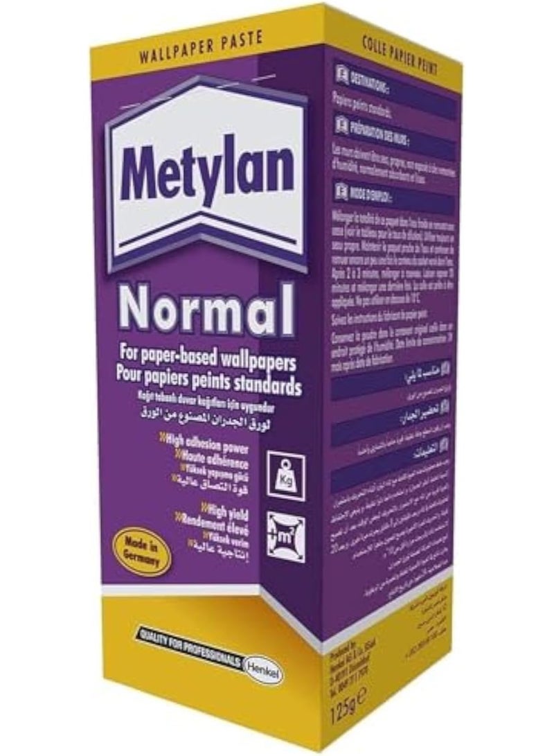 Pattex Metylan Strong Adhesive Paste for Light, Regular and Heavy Wallpaper, Glue and Crafts without Preservatives 1 Piece 125g - Image 1