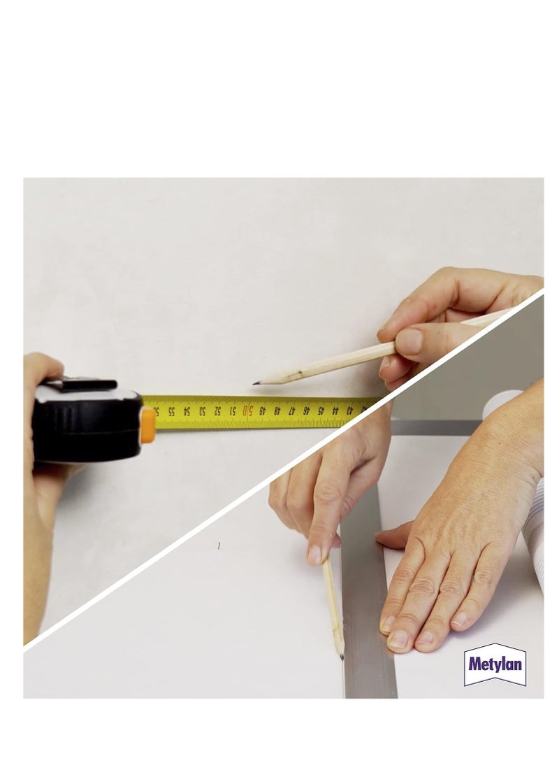 Pattex Metylan Strong Adhesive Paste for Light, Regular and Heavy Wallpaper, Glue and Crafts without Preservatives 1 Piece 125g - Image 3