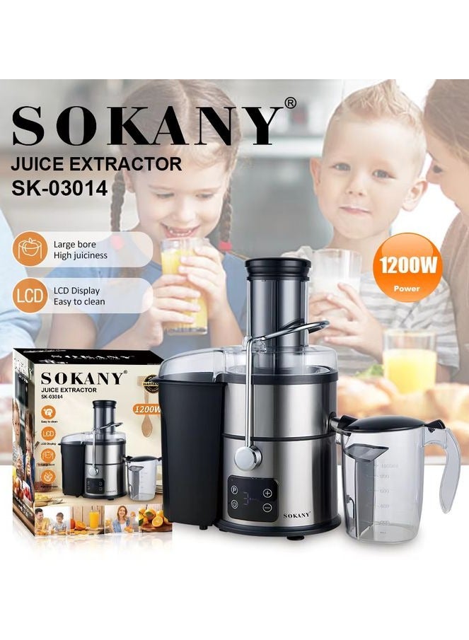 سوكاني عصارة فواكه سوكاني كهربائية بشاشه ليد  / 3 سرعات/ 1200 وات (Sk-03014) - Image 1