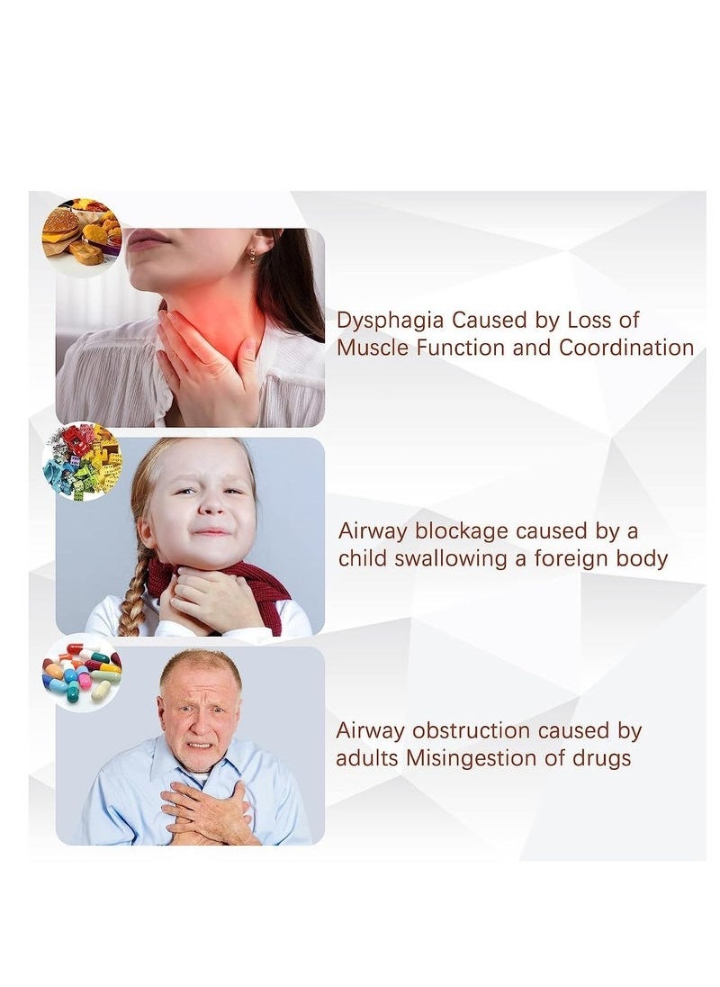 Choking Emergency Device, professional asphyxia first aid device for adults and children, suction obstruction device, and breathing trainer, with 2 masks of different sizes