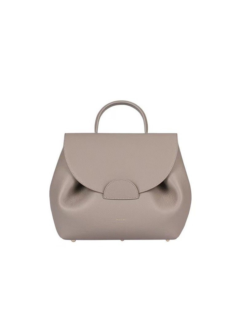 NIBEMINENT - Polene Smile Bag - French Minimalist Design, Genuine Leather, Chic Everyday Tote for Women - Image 1