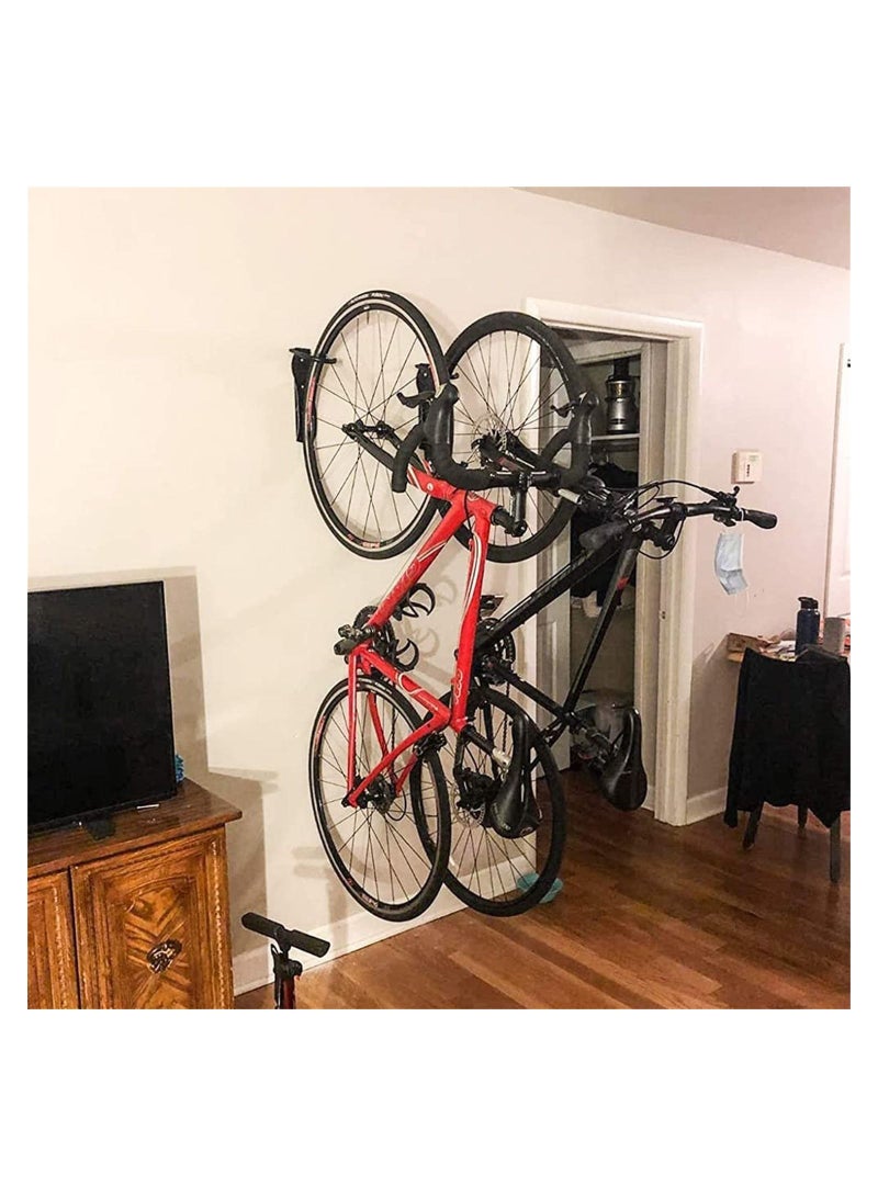 Excefore Bike Wall Mount Bike Rack for Garage, 2 Packs Vertical Bike Rack for Indoor Bike Storage - Image 2