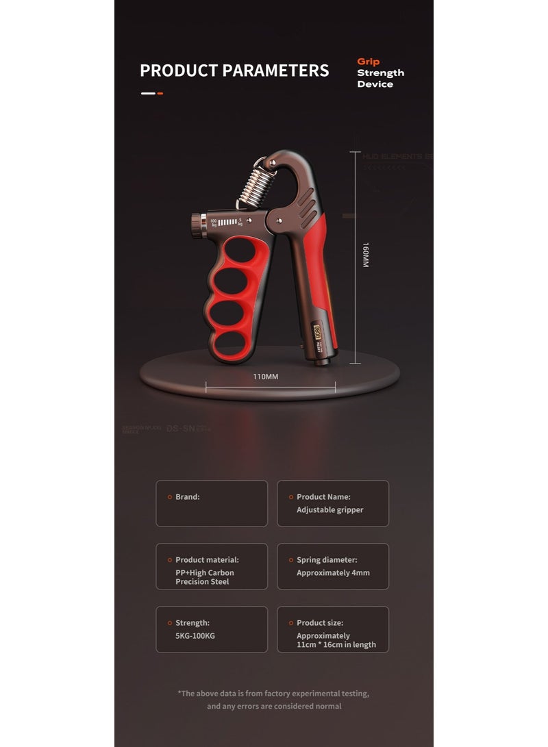 Ruili Grip strength trainer with digital counter, finger, arm and wrist strengthener, hand strengthening trainer for muscle training and post-injury recovery. - Image 2