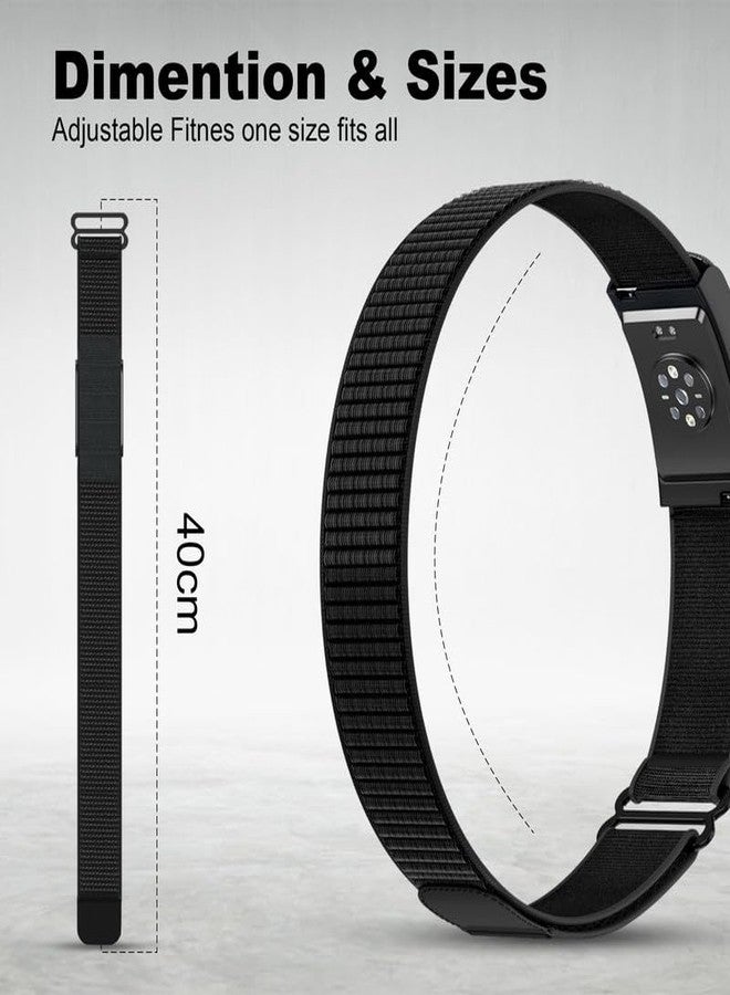 DADO Bicep Nylon Replacement Band, Compatible with Amazfit Helio Strap – Adjustable, Breathable Sport Band for Fitness Tracker, Comfortable for All-Day Wear (Black) - Image 3