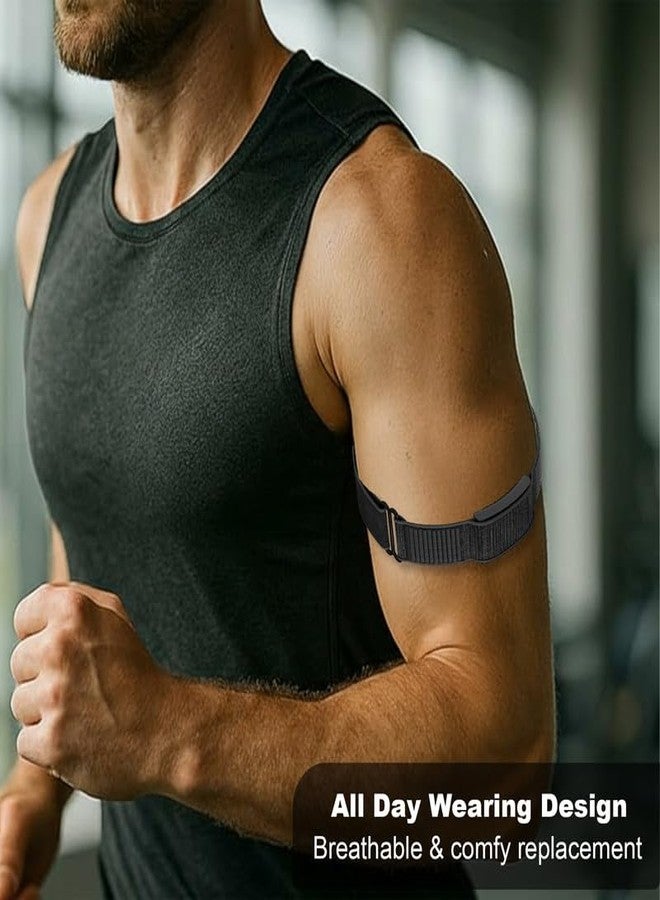 DADO Bicep Nylon Replacement Band, Compatible with Amazfit Helio Strap – Adjustable, Breathable Sport Band for Fitness Tracker, Comfortable for All-Day Wear (Black) - Image 5