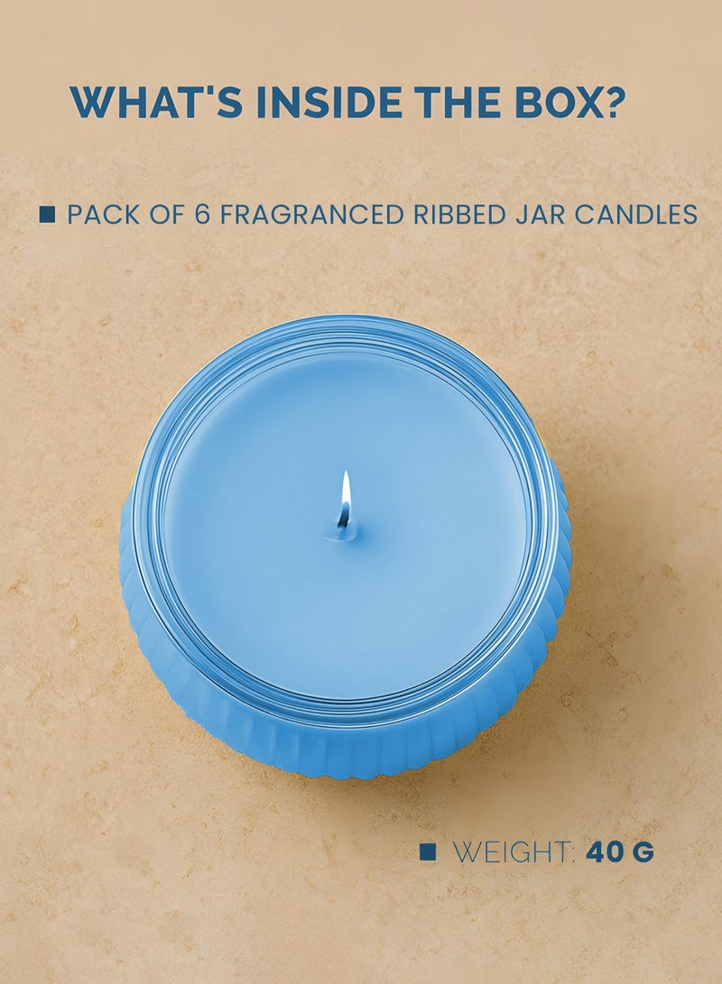 MarkedOne Scented Candles Gift Set 6pcs Aromatherapy Candles for Home - Lavender Candle, Natural Soy Wax Ribbed Jar Candles - Long Lasting Travel Candles for Stress Relief, Sleep, Relaxation, Spa, Bath, Yoga, Birthday Thanksgiving - Image 3