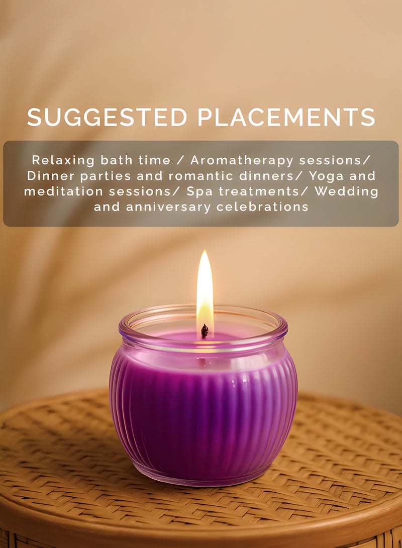 MarkedOne Scented Candles Gift Set 6pcs Aromatherapy Candles for Home - Lavender Candle, Natural Soy Wax Ribbed Jar Candles - Long Lasting Travel Candles for Stress Relief, Sleep, Relaxation, Spa, Bath, Yoga, Birthday Thanksgiving - Image 4