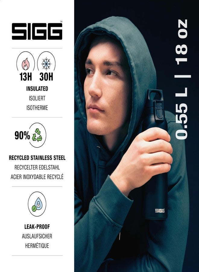 سيج - زجاجة ماء معزولة - ترموستاف ساخن وبارد بإضاءة واحدة - مع مصفاة فواكه - مانعة للتسرب - خالية من مادة BPA - مصنوعة من الفولاذ المقاوم للصدأ 18/8 - أصفر - 0.55 لتر - Image 2