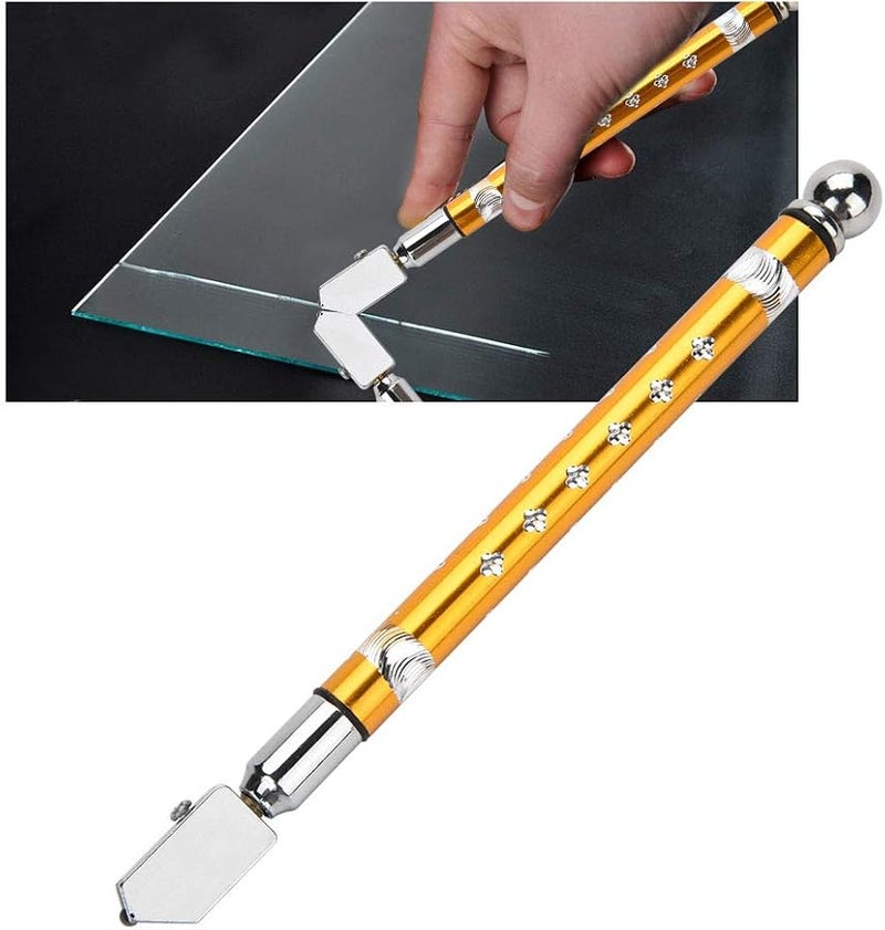 Professional Glass Cutter Tool Golden Non Slip Handle For 3 15mm Thickness Glass Tiles - Image 3