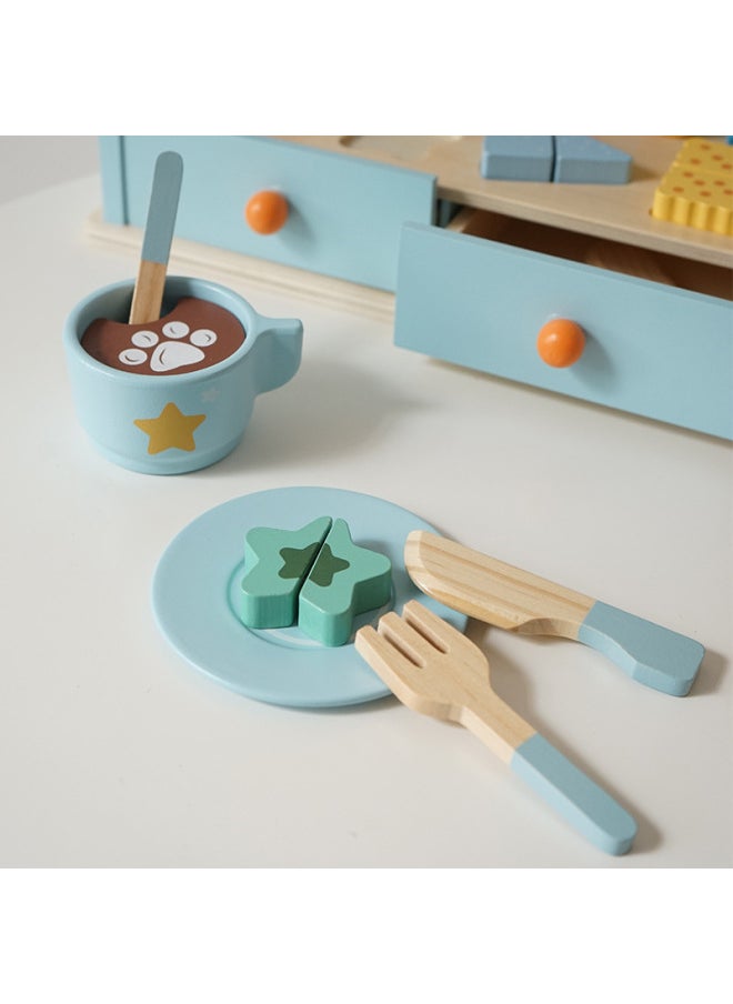 Generic - Play House Ice Cream Machine Coffee Machine Mini Canteen Dessert Station Substitute Life Scene Simulation Toy-Color:Ice Cream (blue) - Image 1