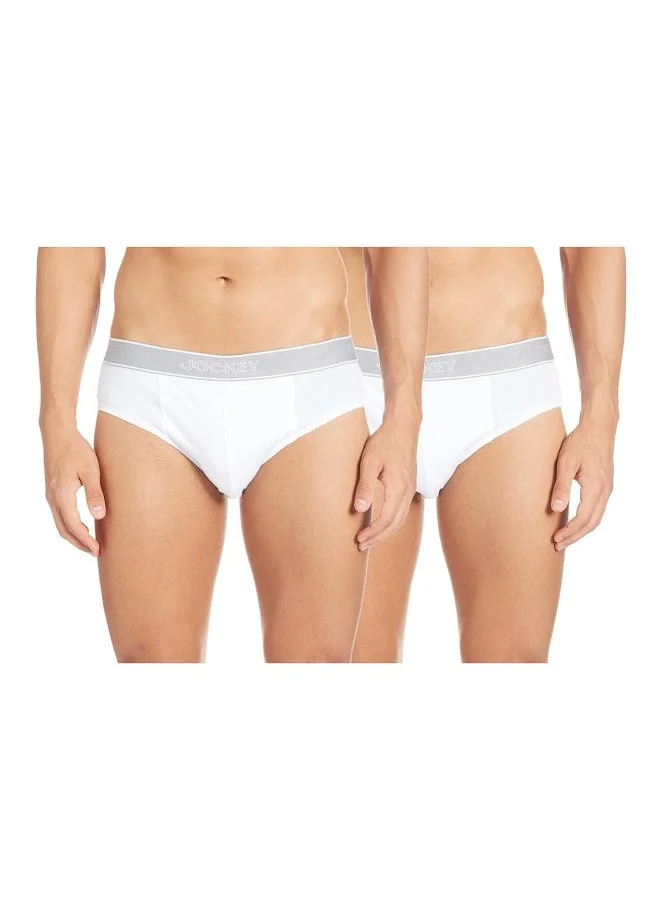 جوكي Jockey 1010 Men Super Combed Cotton Solid Brief with Stay Fresh Properties Pack of 2