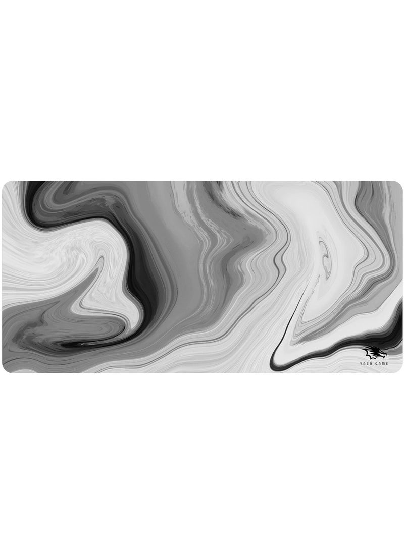YASA GAME - Extended Large Gaming Mouse Pad 120 X 60 cm XXL Full Desk Art style & Mousepad Non-Slip Rubber Base Big Keyboard Mat with Stitched Edges water resist for Gaming from Yasa ( Komo Gray ) - Image 1