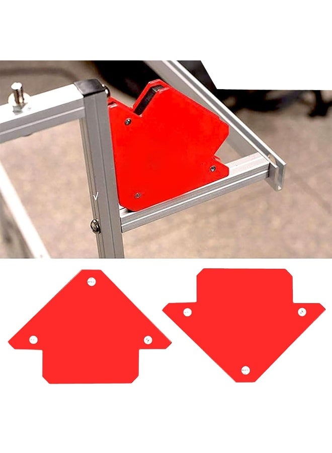 ديفاونز مجموعة مغناطيس لحام مكونة من 6 قطع DE46813 حامل زاوية مغناطيسي قوي 45 درجة 90 درجة 135 درجة أدوات تحديد المواقع متعددة الزوايا تركيبات لحام متينة من الفولاذ المقاوم للصدأ لتجميع تصنيع المعادن تركيب أنابيب اللحام محاذاة الإطار مغناطيسات لحام حمراء - Image 3